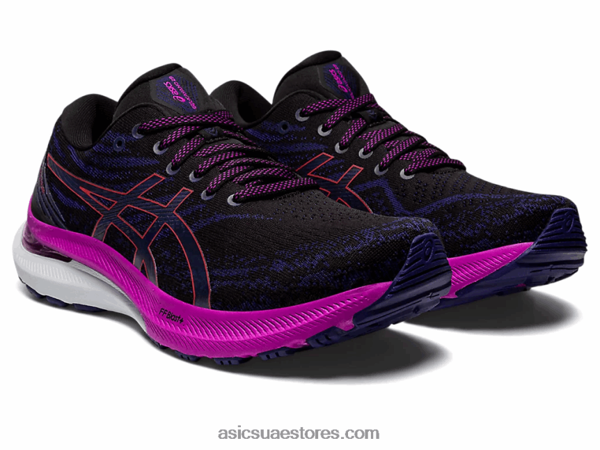 Asics تنبيه أسود / أحمر جل كايانو 29 عريض 2N24DJ3134