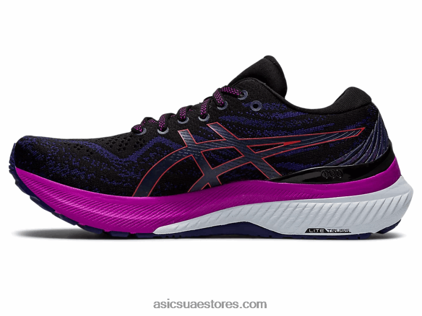 Asics تنبيه أسود / أحمر جل كايانو 29 عريض 2N24DJ3134