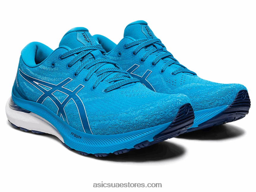 Asics الجزيرة أزرق / أبيض جل كايانو 29 عريض 2N24DJ400