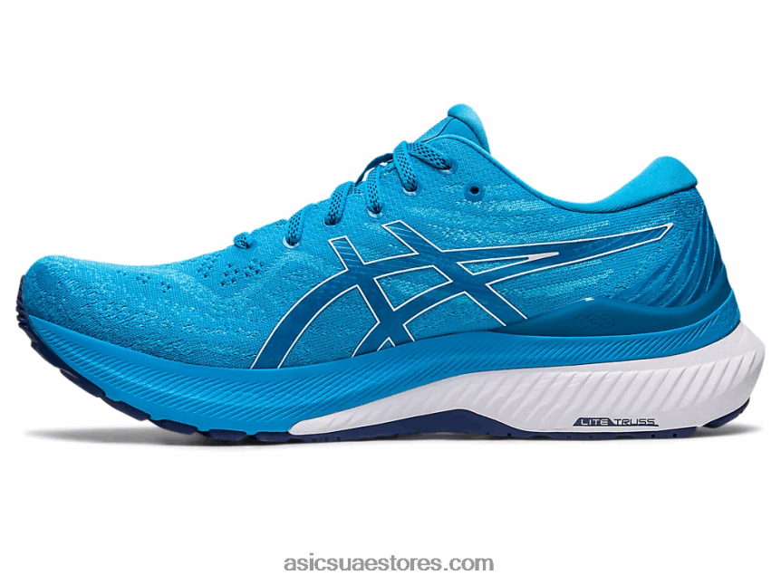 Asics الجزيرة أزرق / أبيض جل كايانو 29 عريض 2N24DJ400