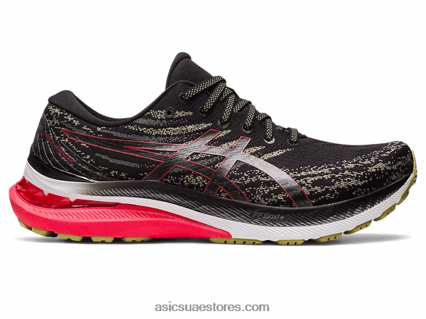 Asics أسود / أحمر كهربائي جل كايانو 29 عريض 2N24DJ429