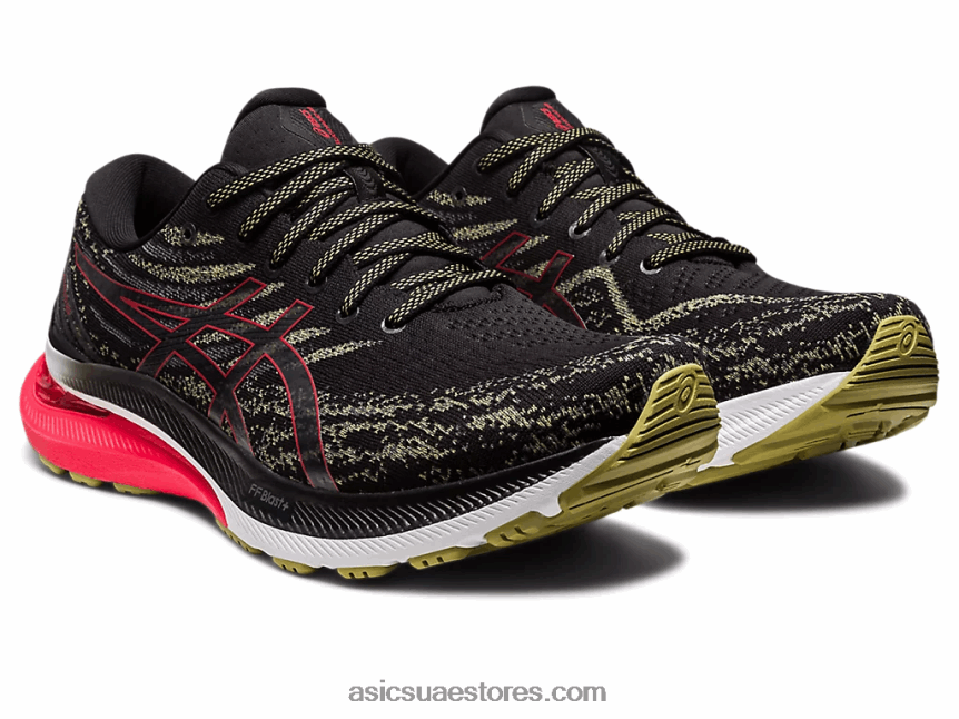 Asics أسود / أحمر كهربائي جل كايانو 29 عريض 2N24DJ429
