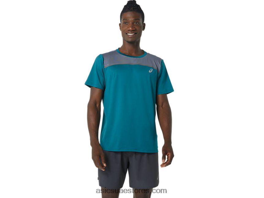 Asics الصنوبر المخملي / المدينة الرجال قصيرة الأكمام العلاقات العامة لايت 2N24DJ1019