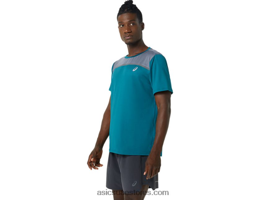 Asics الصنوبر المخملي / المدينة الرجال قصيرة الأكمام العلاقات العامة لايت 2N24DJ1019
