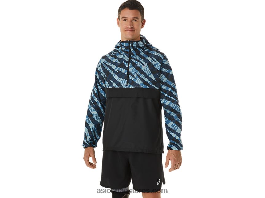 Asics اللازوردية / الأداء الأسود الرجال البرية كامو أنوراك 2N24DJ1102