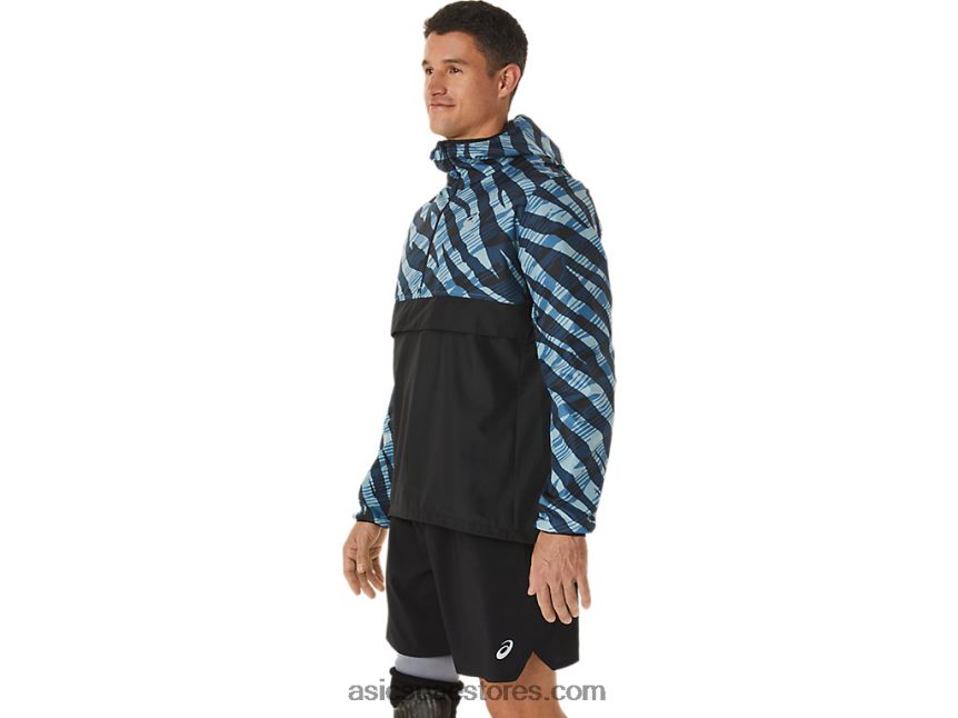 Asics اللازوردية / الأداء الأسود الرجال البرية كامو أنوراك 2N24DJ1102