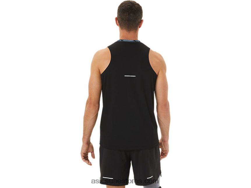 Asics اللازوردية / الأداء الأسود الرجال البرية كامو القميص 2N24DJ1113