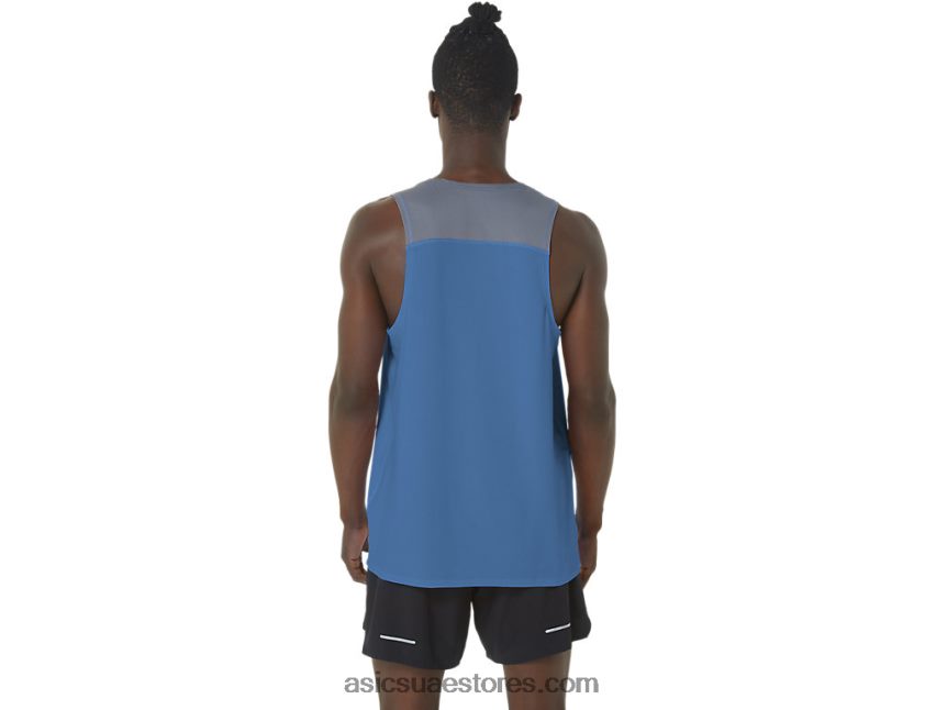 Asics اللازوردية / حاضرة القميص العلاقات العامة للرجال 2N24DJ1120