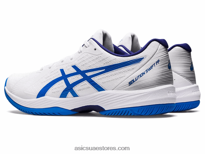 Asics أبيض / أزرق كهربائي حل سريع وما يليها 2N24DJ1130