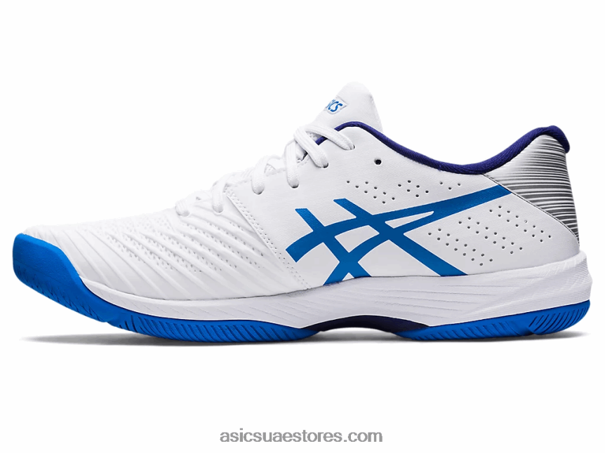 Asics أبيض / أزرق كهربائي حل سريع وما يليها 2N24DJ1130