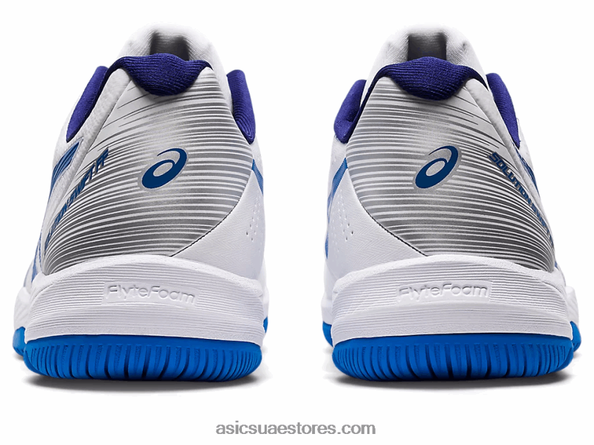 Asics أبيض / أزرق كهربائي حل سريع وما يليها 2N24DJ1130