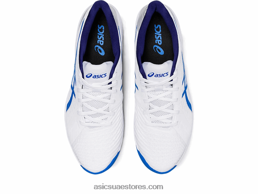 Asics أبيض / أزرق كهربائي حل سريع وما يليها 2N24DJ1130