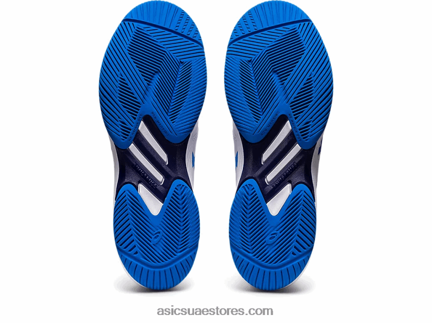 Asics أبيض / أزرق كهربائي حل سريع وما يليها 2N24DJ1130