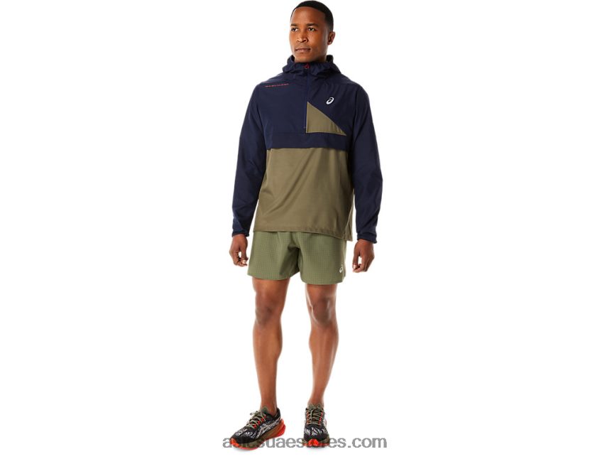 Asics منتصف الليل / عباءة خضراء أنوراك فوجيتريل للرجال 2N24DJ1136