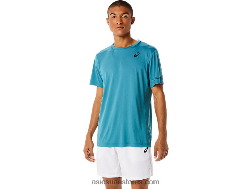 Asics الصنوبر الضبابي الرجال قصيرة الأكمام المحملة 2N24DJ1138
