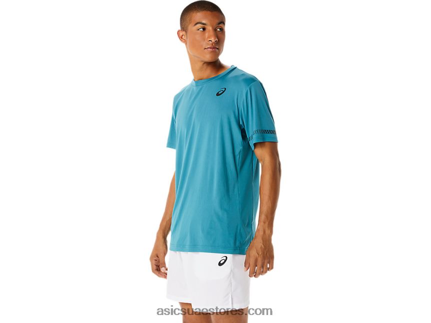 Asics الصنوبر الضبابي الرجال قصيرة الأكمام المحملة 2N24DJ1138