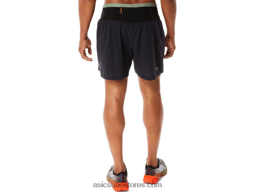 Asics أداء أسود / حزاز أخضر فوجيتريل قصير للرجال 2N24DJ1139