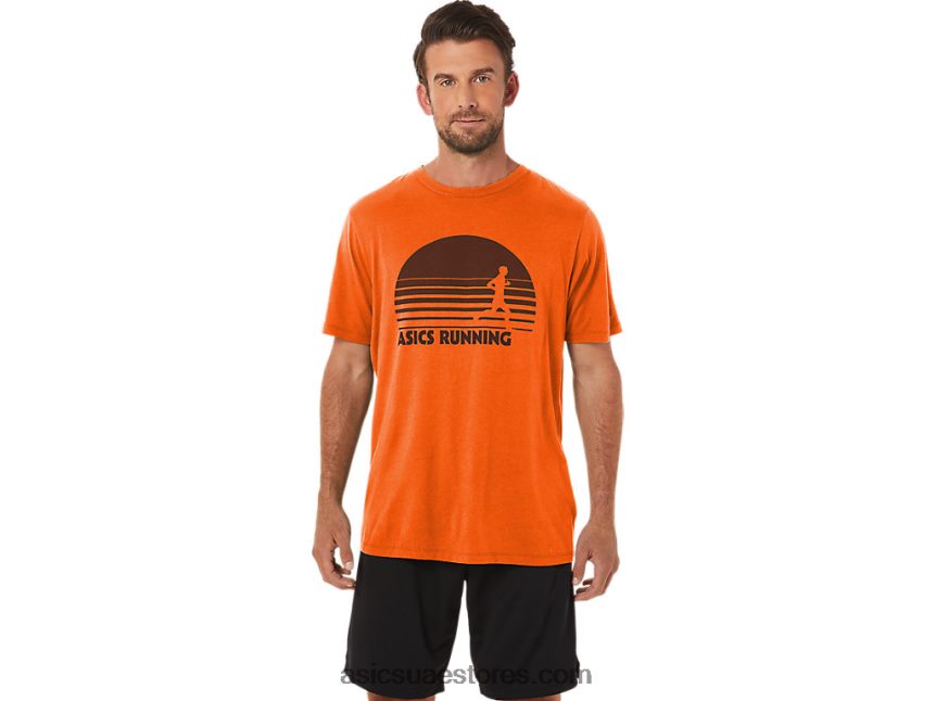 Asics هيذر البرتقال القطيفة شروق الشمس عداء الرسم المحملة 2N24DJ1186