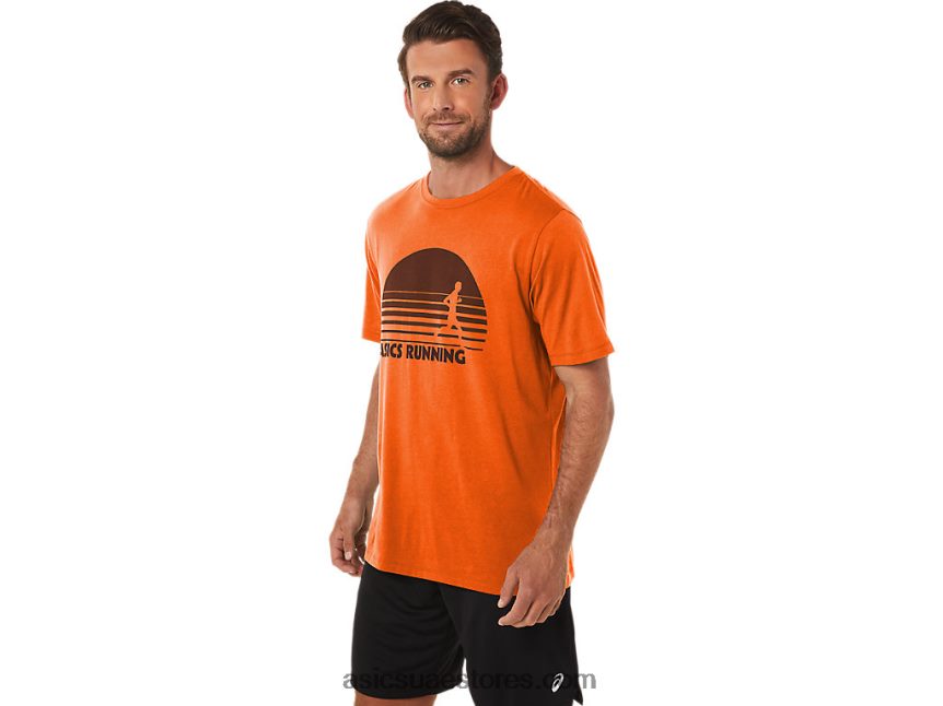 Asics هيذر البرتقال القطيفة شروق الشمس عداء الرسم المحملة 2N24DJ1186