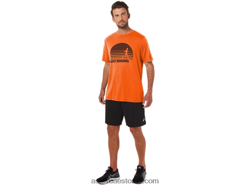 Asics هيذر البرتقال القطيفة شروق الشمس عداء الرسم المحملة 2N24DJ1186