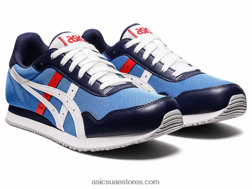 Asics ساحل أزرق / أبيض عداء النمر 2N24DJ1188