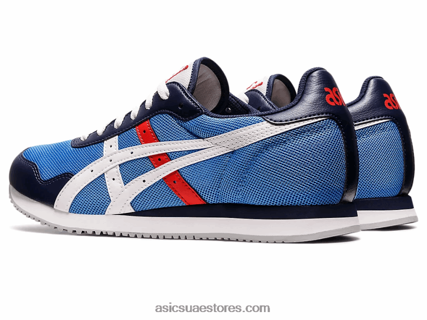 Asics ساحل أزرق / أبيض عداء النمر 2N24DJ1188