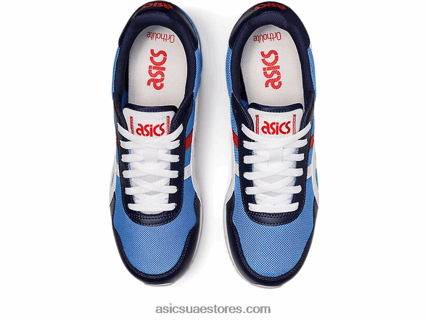 Asics ساحل أزرق / أبيض عداء النمر 2N24DJ1188