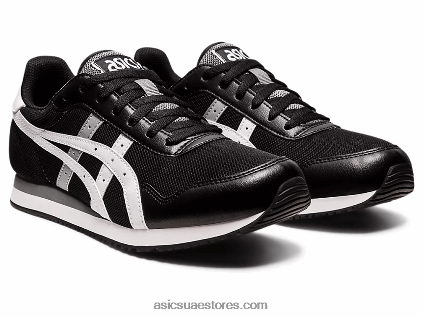 Asics أسود / أبيض عداء النمر 2N24DJ1190