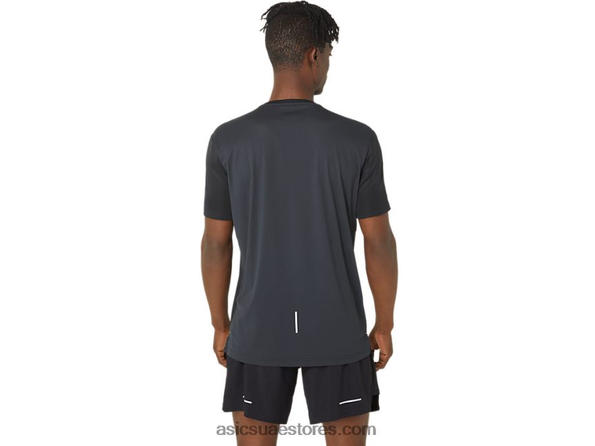 Asics أسود الأداء قميص بأكمام قصيرة شبكي خفيف 2N24DJ120