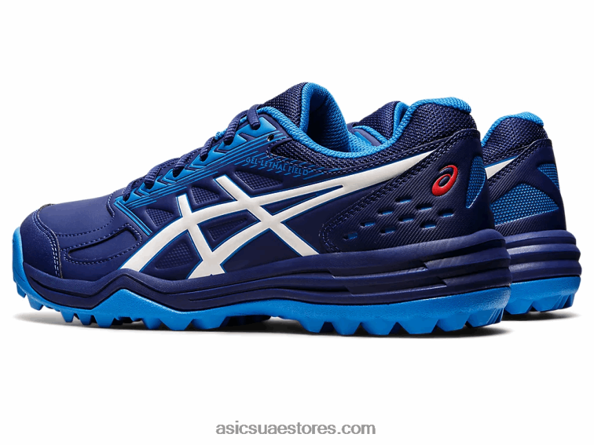 Asics الغوص الأزرق / الأبيض مجال الهلام القاتل 2N24DJ1213