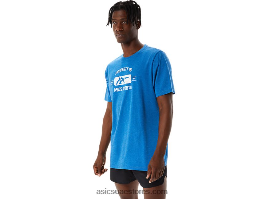 Asics هيذر محرك البحيرة خاصية قصيرة الأكمام من المحملة الرياضية 2N24DJ1231