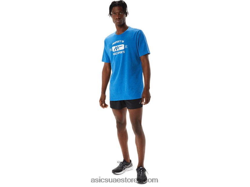 Asics هيذر محرك البحيرة خاصية قصيرة الأكمام من المحملة الرياضية 2N24DJ1231