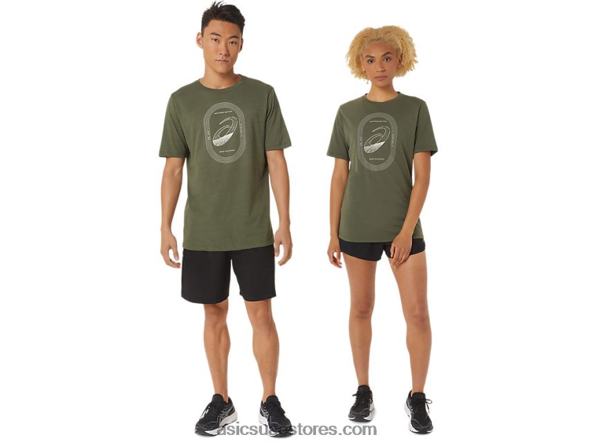 Asics قماش الزيتون دوامة قمزة سباقات المضمار والميدان 2N24DJ1267