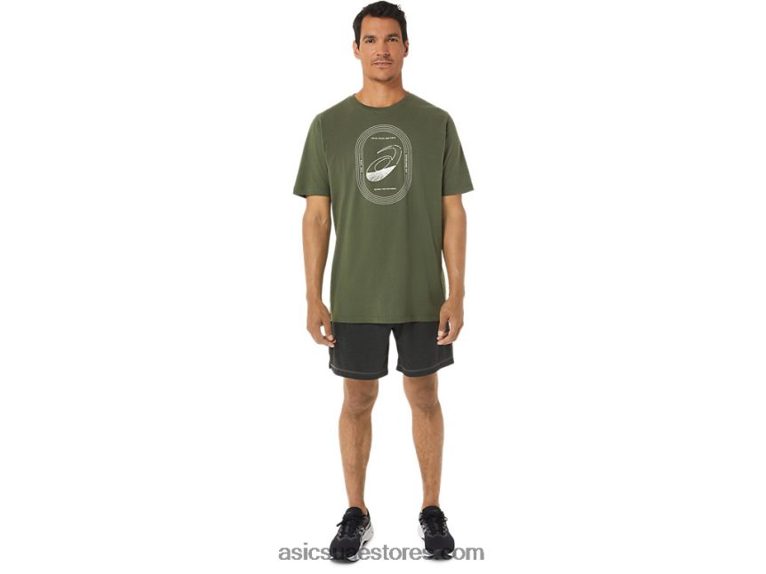 Asics قماش الزيتون دوامة قمزة سباقات المضمار والميدان 2N24DJ1267