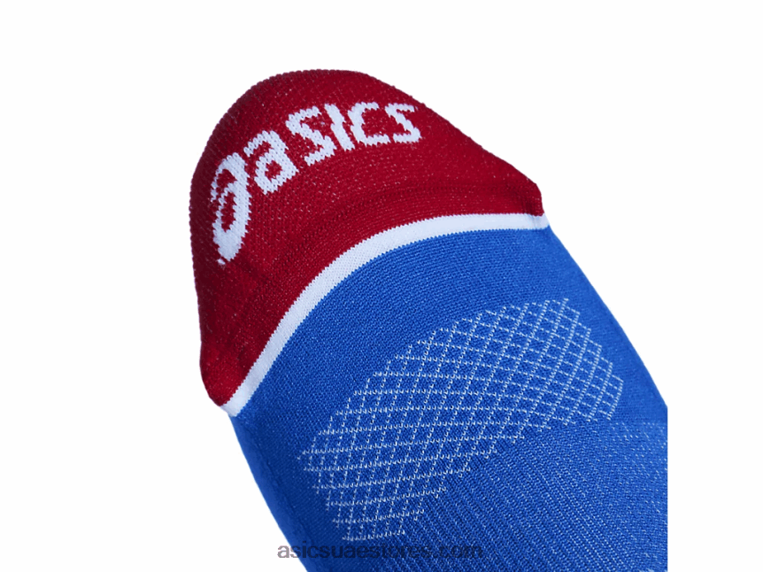 Asics أزرق كهربائي / أحمر كهربائي طاقم الجوارب الولايات المتحدة الأمريكية 2N24DJ1288