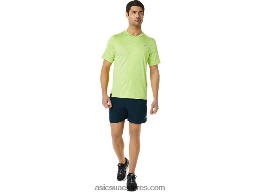 Asics هيذر الخضراء الخطرة الرجال قصيرة الأكمام العلاقات العامة لايت 2N24DJ1366