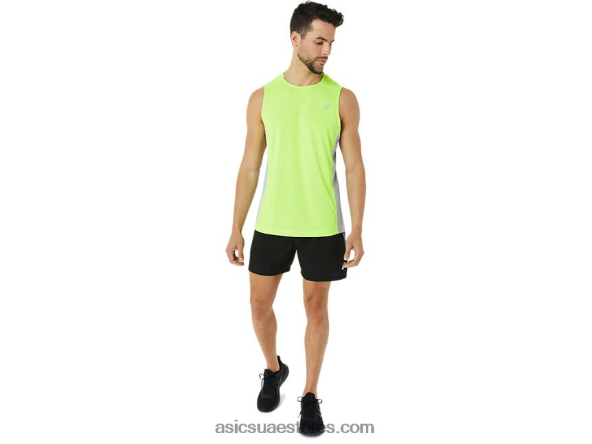 Asics الخطر الأخضر / بيدمونت الرمادي قطار رجال سانا تانك العضلات 2N24DJ1372