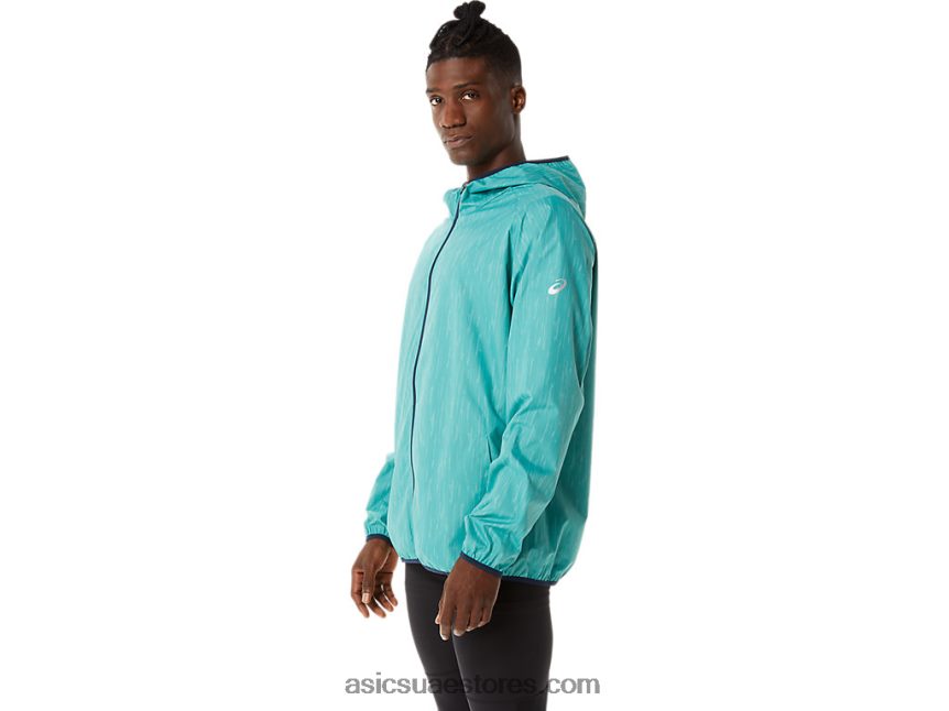 Asics طباعة حكيم / أزرق فرنسي سترة رجالية للتعبئة 2N24DJ1387