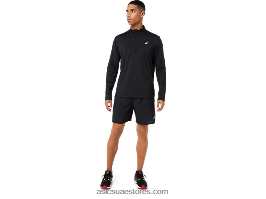 Asics أسود الأداء نصف مضغوط جاهز للرجال 2N24DJ1389