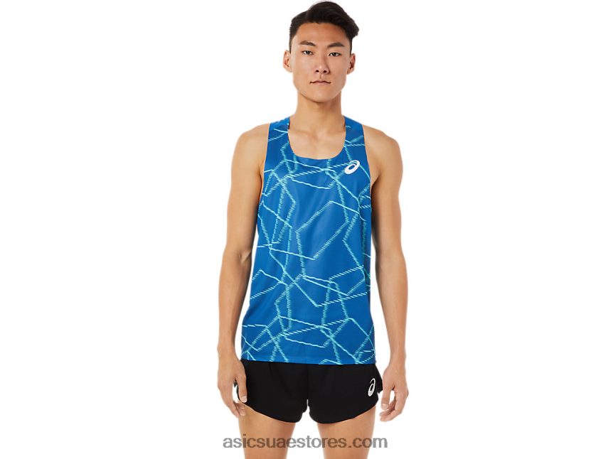Asics محرك البحيرة القميص الشبكي الخفيف للرجال 2N24DJ1397