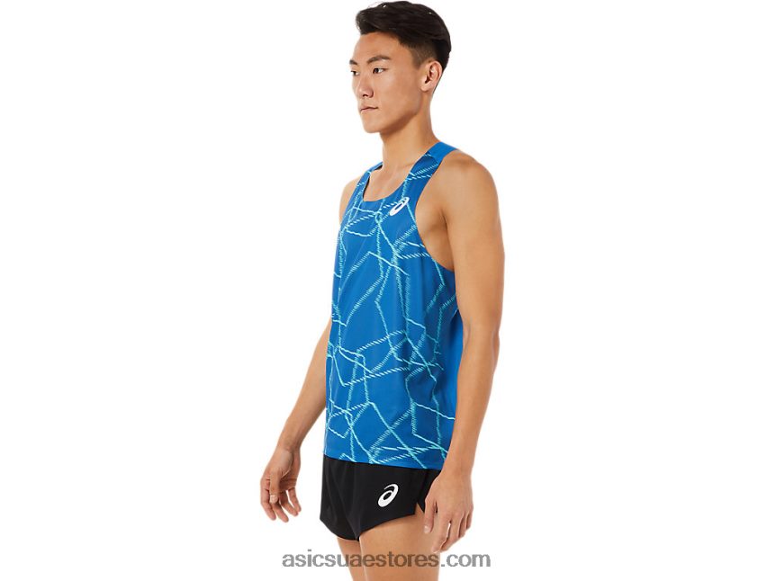 Asics محرك البحيرة القميص الشبكي الخفيف للرجال 2N24DJ1397
