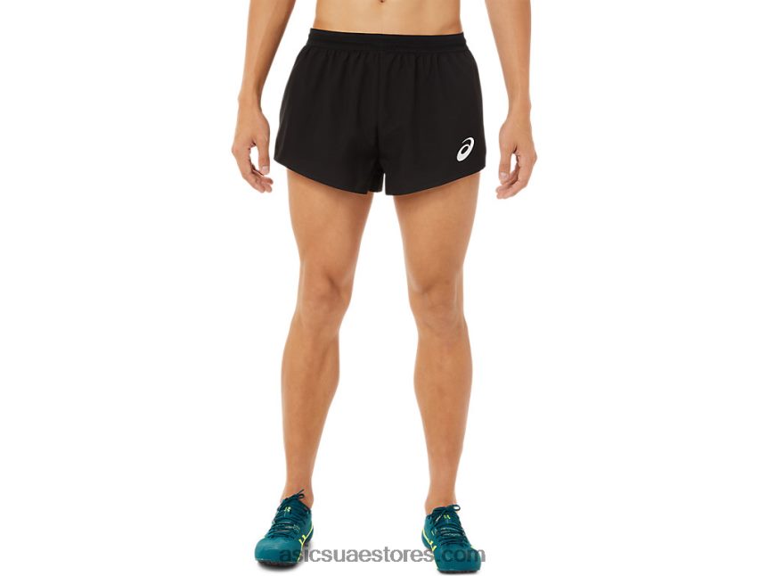 Asics أسود الأداء نسج الرجال شبكة خفيفة قصيرة 2N24DJ1399
