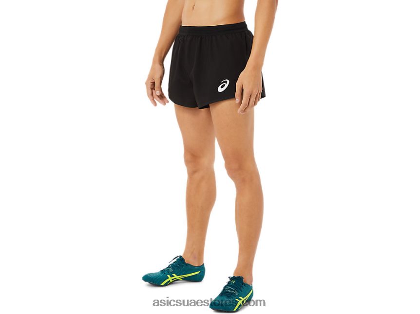 Asics أسود الأداء نسج الرجال شبكة خفيفة قصيرة 2N24DJ1399