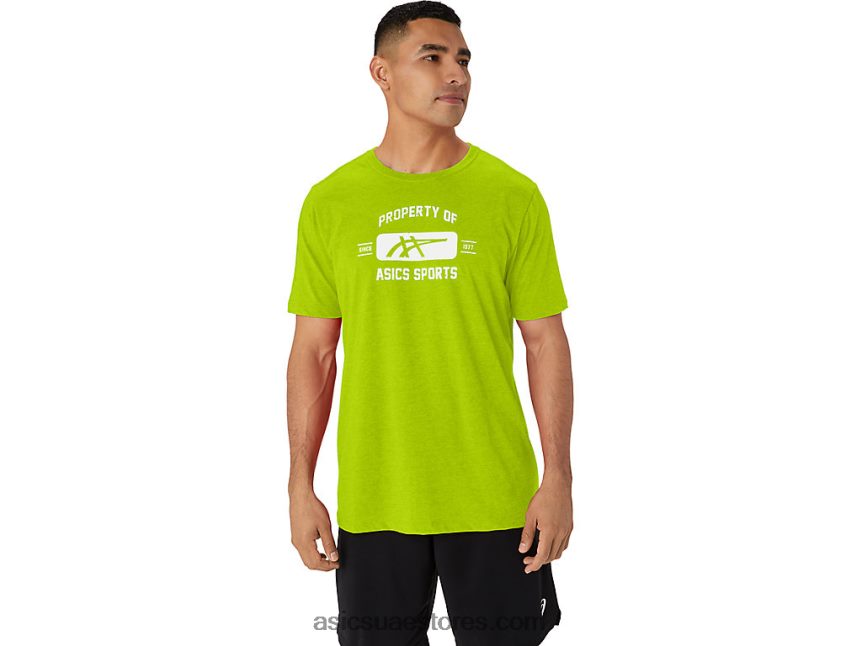 Asics نكهة الجير خاصية قصيرة الأكمام من المحملة الرياضية 2N24DJ14