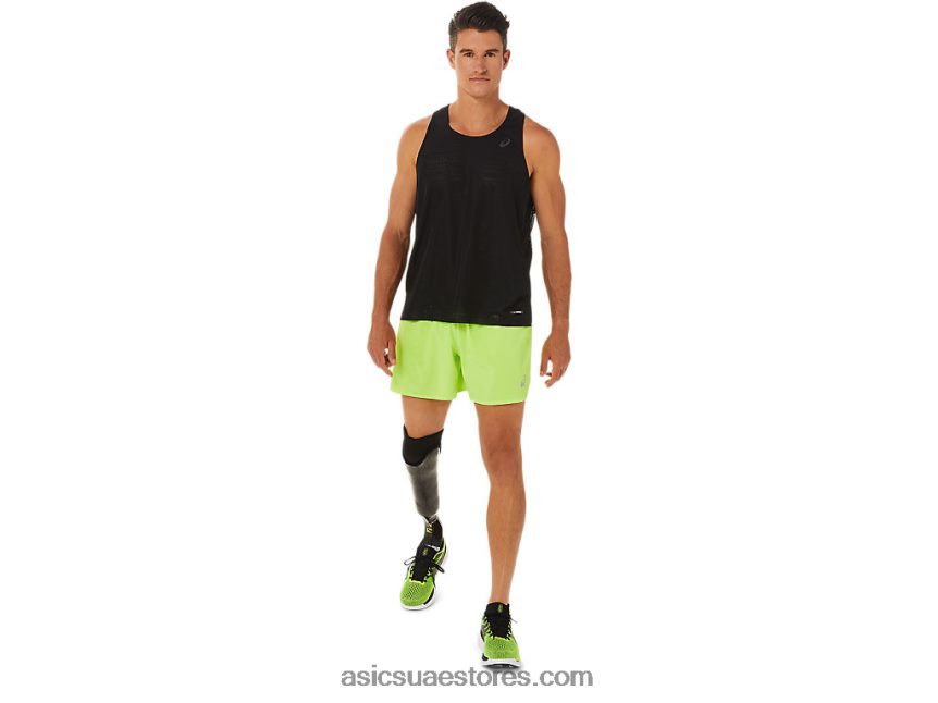Asics أسود الأداء قميص رجالي للتهوية 2N24DJ1402