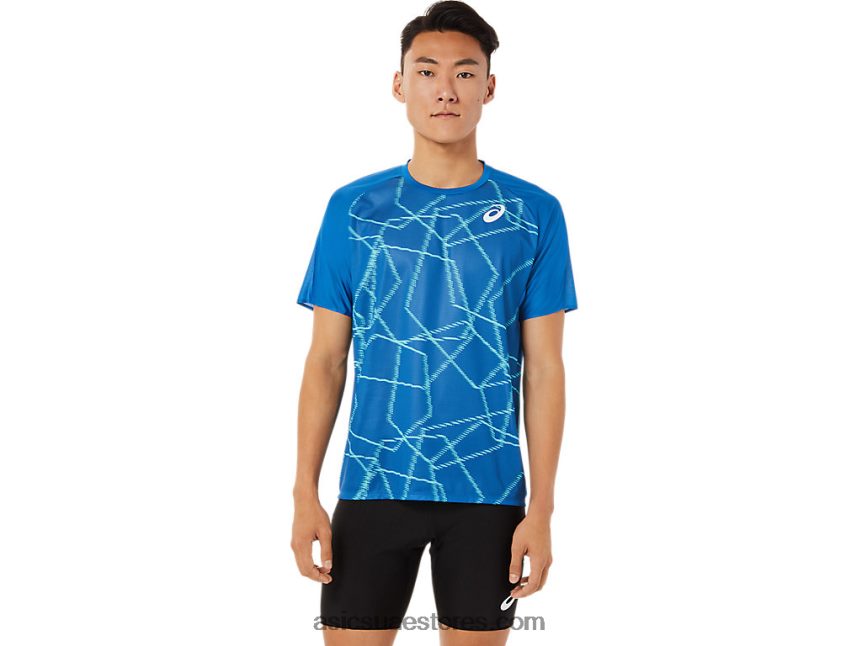 Asics محرك البحيرة قميص قصير الأكمام خفيف للرجال 2N24DJ1443