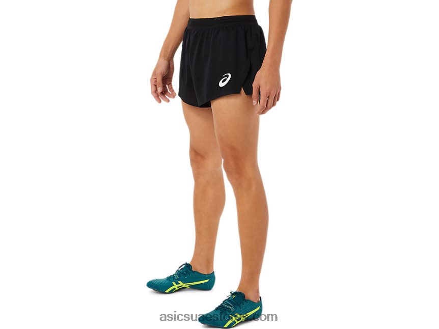 Asics أسود الأداء قصير متماسكة خفيفة للرجال 2N24DJ1446