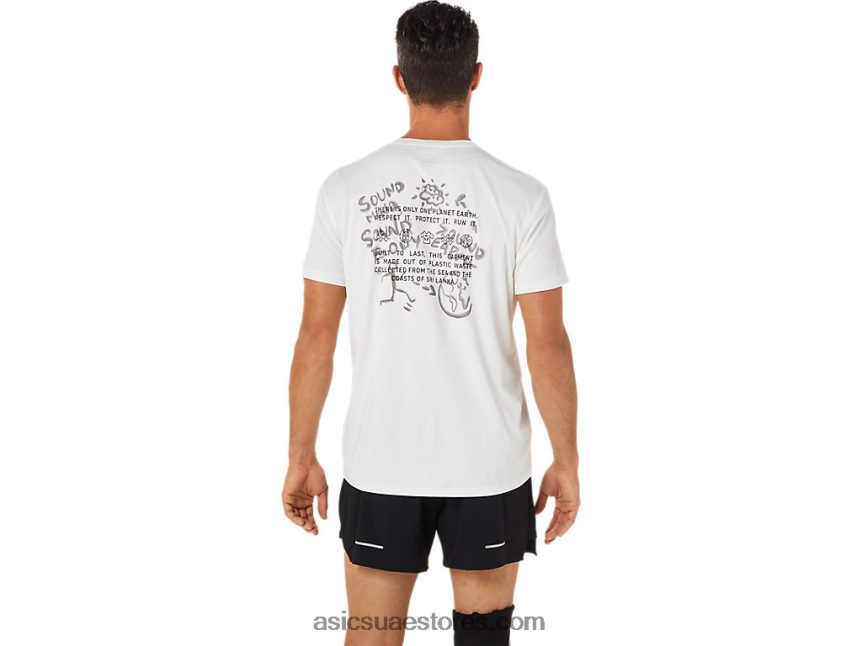 Asics أبيض طبيعي نفايات المحيط الرجال تشغيل أعلى 2N24DJ1487