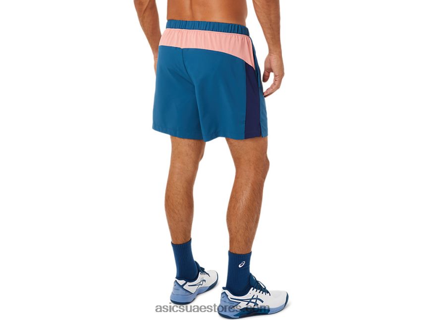 Asics النيلي الفاتح كتلة اللون المحكمة الرجال قصيرة 2N24DJ1493