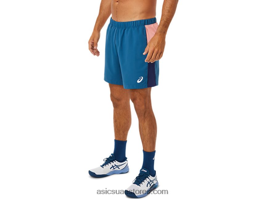 Asics النيلي الفاتح كتلة اللون المحكمة الرجال قصيرة 2N24DJ1493